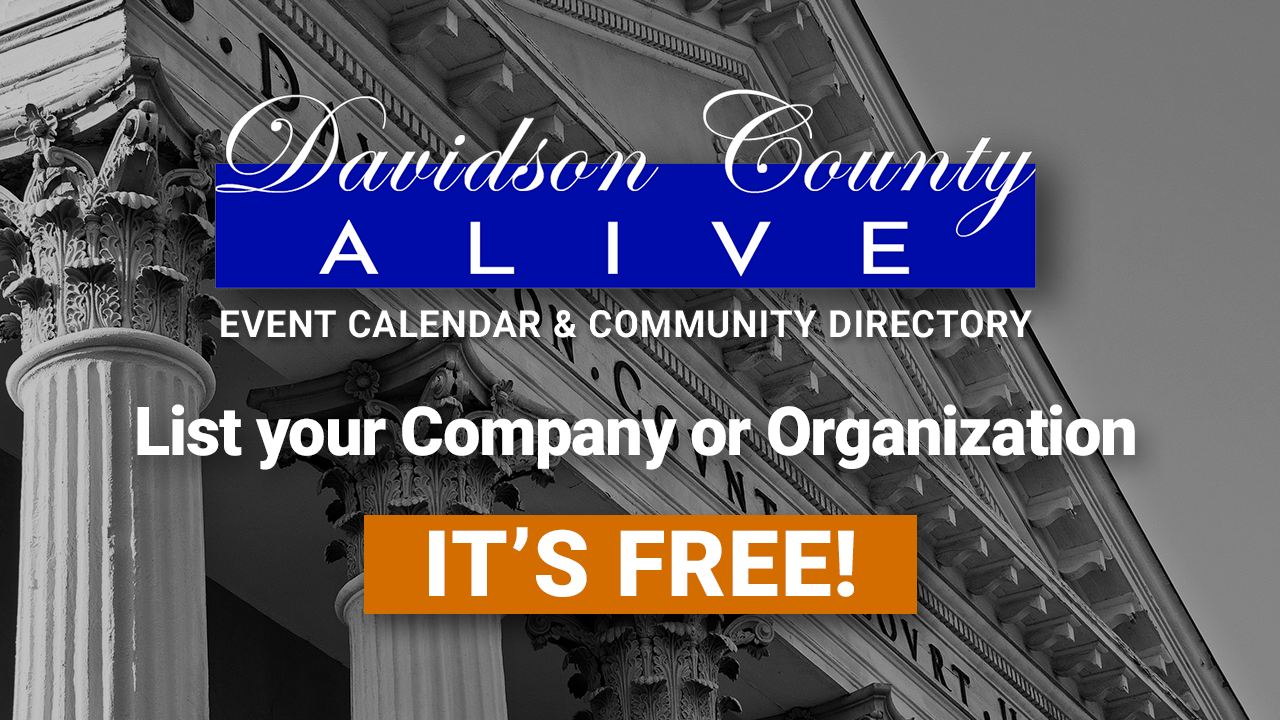 List your company or organization on Davidson County Alive